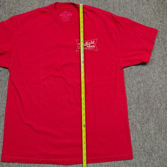 DIVE BAR T-Shirt Men XL Red TWILIGHT ROOM Portland Oregon Short Sleeve Americana - Picture 8 of 9